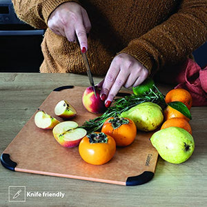 Cuisadel l Wood Fiber Cutting Boards | Extremely Durable | Non-Porous | Food and Dishwasher Safe | 100% Eco-Friendly | Knife Friendly (AS Style | Set of 2 units (17.5" x 12.8" | 14.5" x 10.8")
