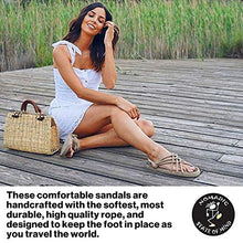 Load image into Gallery viewer, Nomadic State of Mind Moksha Sandal - Handmade Rope Shoes – Machine Washable – Comfortable &amp; Lightweight – Vegan Friendly – For Women &amp; Men (numeric_14)
