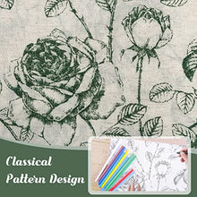 Load image into Gallery viewer, H.VERSAILTEX Linen Curtains Natural Linen Blended Curtain Panels for Living Room / Light Reducing Linen Sheer Curtains 84 inch Length 2 Panels Set Pencil Sketch Style Floral Panels, Hunter Green
