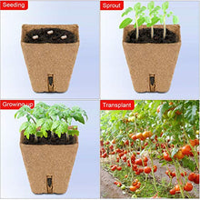 Load image into Gallery viewer, ANGTUO 102 Pcs Peat Pots for Seedlings 2.36 Inch Seed Starter Pots 100% Eco-Friendly Biodegradable Plants Pots with Drainage Holes and 20 Plant Labels

