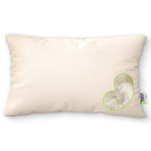Load image into Gallery viewer, Bean Products Japanese Organic Kapok Pillow - 14&quot; x 20&quot; - Organic Cotton Zippered Shell - Made in USA
