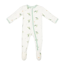 Load image into Gallery viewer, Soft Bamboo Footies, 2-Way Zipper, Unisex, 0-3 Months, Turtle
