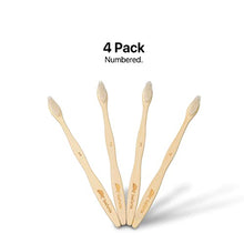 Load image into Gallery viewer, SeaTurtle Plant-Based Bristles Bamboo Toothbrush - Pack of 4 - Soft Natural Bristle for Sensitive Gums - Recyclable Biodegradable Zero Waste Eco-Friendly Sustainable Products
