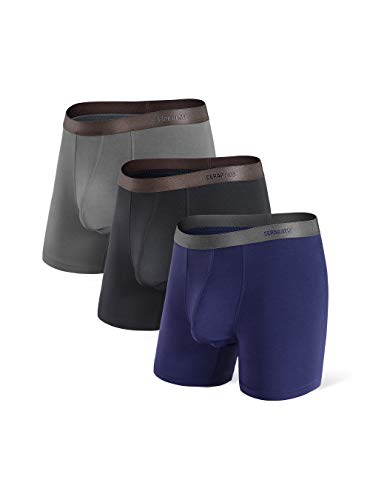 Separatec Men's Underwear 3 Pack Basic Bamboo Rayon Soft