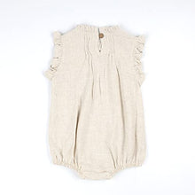 Load image into Gallery viewer, HOOLCHEAN Baby Girls Cotton Linen Plain Ruffles Sleeveless Bodysuits(Linen, 66: 3-6 Months)

