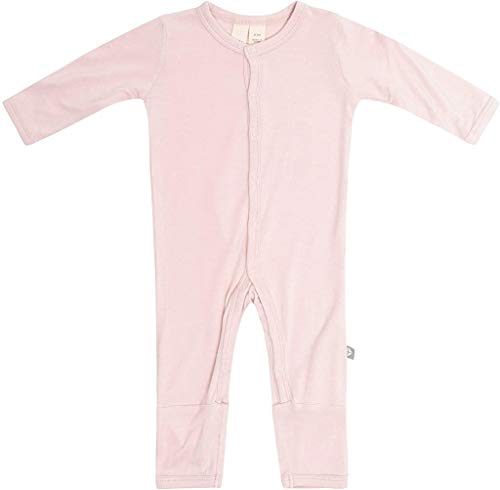 KYTE BABY Unisex Soft Bamboo Rayon Rompers, Snap Closure (12-18 Months, Blush)