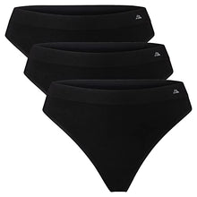 Load image into Gallery viewer, DANISH ENDURANCE Bamboo Thong 3 Pack S/M Black 3-pack
