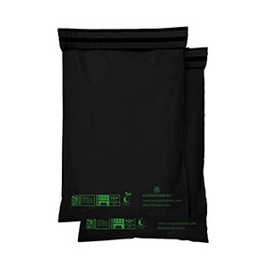 EcoPackables 6 x 10 Inch 100% Compostable Poly Mailers -50 pcs- Biodegradable Shipping Delivery Bags, Pouches, Natural Corn Starch Envelopes. Eco-Friendly mailers. Recycled Non-Bubble Mailers.