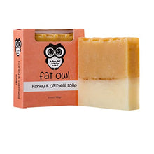 Load image into Gallery viewer, Fat Owl Products Handmade Natural Soap Bars - Palm Oil Free, Organic Bar Soap for Men and Women - Cold Pressed, Fragrance Free 3.5 oz Body Soap Bars (Honey and Oatmeal, Honey and Goat Milk, Rosemary)
