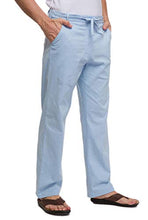 Load image into Gallery viewer, Janmid Men Casual Beach Trousers Linen Summer Pants (Sky Blue, L)
