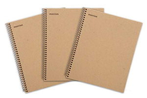 Mintra 100% Recycled Notebooks (Letter Size (8.5in x 11in), Plain Cover 3pk)
