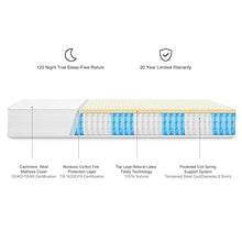 Load image into Gallery viewer, Sunrising Bedding 8” Natural Latex King Mattress, Individually Encased Pocket Coil, Firm, Supportive, Naturally Cooling, Organic Mattress, 120-Night Free Trial, 20-Year Warranty
