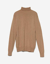 Load image into Gallery viewer, State Cashmere Classic Turtleneck Sweater - Long Sleeve Pullover for Men Made with 100% Pure Cashmere Sourced from Inner Mongolia Goats - Soft, Lightweight &amp; Versatile - (Camel, Medium)
