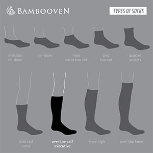 Bambooven Men's 3 Pairs Premium Bamboo Dress and Trouser Socks