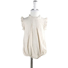 Load image into Gallery viewer, HOOLCHEAN Baby Girls Cotton Linen Plain Ruffles Sleeveless Bodysuits(Linen, 66: 3-6 Months)
