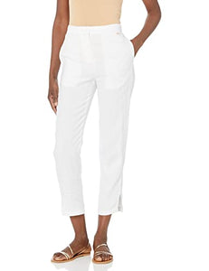 A|X ARMANI EXCHANGE Women's Hemp Cropped Trousers, White, 0