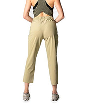 Load image into Gallery viewer, Hemp Black Women&#39;s Highline Cropped Pleated Pant in Active Stretch Fabric with Hemp-Infused Pockets (Khaki, M)
