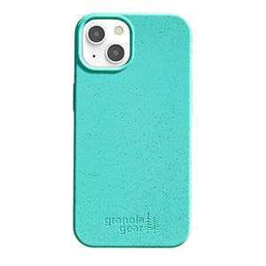 Granola Gear - Eco Friendly Phone Case for iPhone 13 - Biodegradable, Compostable, Plastic-Free, Made from Plants - Sea Glass