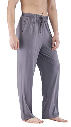 GYS Men's Lounge Pants Bamboo Sleep Pants, Dark Grey, Small