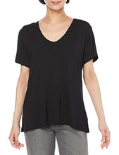 Load image into Gallery viewer, Boody Women’s V-Neck T-Shirt, Soft Comfortable Organic Bamboo Viscose, Short Sleeve Black
