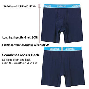 ZONBAILON 3xl Breathable Comfort Men's Underwear Boxer Briefs (6-Pack-Multi#5, XXXL)