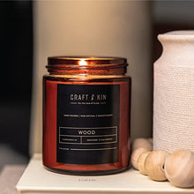 Load image into Gallery viewer, Premium Wood Candle | Cedar Candle | Soy Candle, Candles Gifts for Women | Soy Candles for Home Scented | Aromatherapy Candles | Scented Candles for Men, Ultra Clean Burn Amber Jar Candles
