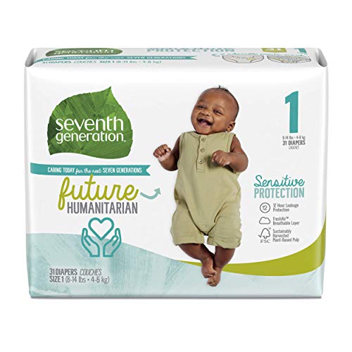 Seventh Generation Baby Diapers, Size 1, 31 Count