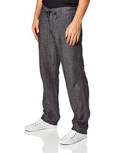 Load image into Gallery viewer, Perry Ellis Men&#39;s Regular Fit 100% Linen Drawstring Pants (Waist Size 29-54 Big &amp; Tall), Slate, 38W x 32L
