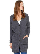 Load image into Gallery viewer, State Cashmere Button Front Fashion Cardigan - Long Sweater/Sweater Dress for Women Made with 100% Pure Cashmere Sourced from Inner Mongolia Goats - Soft, Lightweight &amp; Versatile - (Charcoal, Medium)
