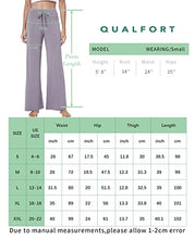Load image into Gallery viewer, QUALFORT Women&#39;s Bamboo Pants Bamboo Wide Leg Pants Stretchy Casual Bottoms Soft Pajama Pants Grey XX-Large
