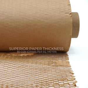 Heavy-Duty Honeycomb Packing Paper | Value Pack 19.7” x 164ft | Eco-friendly Biodegradable Plastic Wrap Alternative | Premium Quality Protective Cushioning Paper | Perfect for Moving and Shipping | Eco Cushioning Wrap