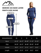 Load image into Gallery viewer, Merino Wool Base Layer Women Pants 100% Merino Wool Leggings Midweight Thermal Underwear Bottoms + Merino Wool Socks(Medium, Charcoal Grey 250)
