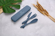 Load image into Gallery viewer, ECOSTAR Reusable Utensils set with Case, Portable Wheat Straw Cutlery Set, BPA-Free and Eco-friendly Knife Spoon Fork, Travel Utensils for Office, Dorm, and On-the-go (Coral, 4)
