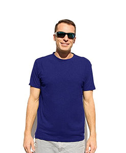 Hemptopia Men's Hemp & Organic Cotton Blend T-Shirt (Large, Blue)