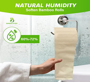 Bamboo Story Unbleached Premium Bamboo Toilet Paper | Chemical Free, Plastic Free, Eco Friendly, Biodegradable, Sustainable Toilet Tissue, BPA Free, FSC Certified | 3 PLY 24 Rolls & 250 Sheets