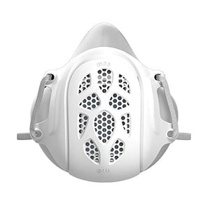GILL Mask | Eco-Friendly Reusable Half Mask Respirator | Adjustable Strap Dust Mask | Uses Your Own Disposable Face Mask as a Filter (Adult Large, White)