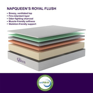 NapQueen 8 Inch Bamboo Charcoal Full Size Medium Firm Memory Foam Mattress, Bed in a Box
