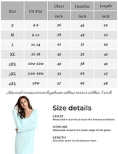Load image into Gallery viewer, GYS Bamboo Nightgowns for Women Long Sleeve Sleep Shirts V Neck Sleepwear Casual Loungewear Night Dress, Teal Blue, Large
