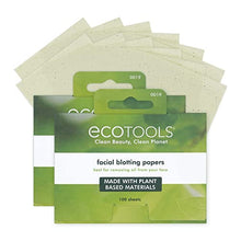 Load image into Gallery viewer, EcoTools Natural Oil Absorbing Facial Blotting Papers, Plant-Based Materials, Makeup Friendly, Removes Excess Oil, Travel Sized, Easy To Use, Perfect For Oily &amp; Shiny Skin, 200 Sheet Count
