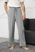 Load image into Gallery viewer, WiWi Mens Bamboo Pajama Pants Soft Sleep Bottoms Lounge Pant Drawstring with Pockets Plus Size Sweatpants S-4X, Heather Grey, X-Large
