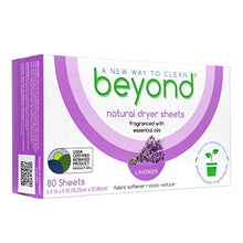 Load image into Gallery viewer, Beyond Natural Dryer Sheets. Eco-Friendly with Recyclable Packaging. (1-80ct Box)

