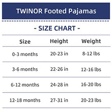 Load image into Gallery viewer, TWINOR Baby Footed Pajamas with Mittens, Soft Bamboo Rayon One-Piece Romper for Newborn Infant (light sand, 0-3 Months)
