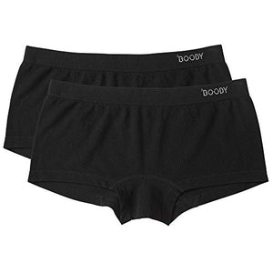 Boody Body EcoWear Women’s Boyleg Brief Boyshorts, Full Coverage Low Rise, Soft Breathable Organic Bamboo Fabric Panties