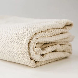 Anact - Hemp Bath Towel - Fast Drying Organic Cotton Blend Spa Quality Bath Towel - 55% Hemp, 45% Organic Cotton Textured Absorbent Bath Towel - Natural