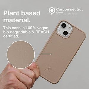 WOODCESSORIES - Phone Case for iPhone 13 Mini Case biodegradeable Beige - Ecofriendly, Made of Plants