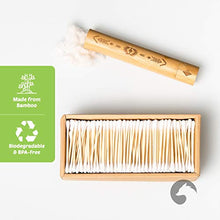 Load image into Gallery viewer, Bamboo Cotton Swabs 500 Count | Biodegradable &amp; Organic Wooden Cotton Buds | Double Tipped Ear Sticks | 100% Eco-Friendly &amp; Natural | Perfect for Ear Wax Removal, Arts &amp; Crafts, Removing Dust &amp; Dirt

