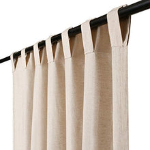 Load image into Gallery viewer, Farmhouse Curtain in Cotton/Linen Fabric 50x63 Natural, Cotton Linen Curtains, 2 Panels Curtain,Tab Top Curtains, Room Darkening Drapes, Curtains for Bedroom, Curtains for Living Room, Set of 2
