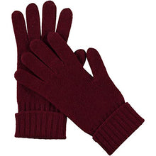 Load image into Gallery viewer, Manio Cashmere Knitted Gloves (Burgundy), Medium
