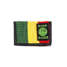 Load image into Gallery viewer, Dime Bags Trifold Hempster Wallet - Classic Trifold Design w/ Exterior Pocket and Interchangable Label (Rasta)
