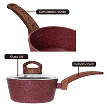 Load image into Gallery viewer, Easy chef always 2 Quart Saucepan with lid, Nonstick Small Sauce Pot with Granite Coating, Cooking Sauce Pan, Saucepan for Stove Top, Healthy Nonstick Pot with Lid, PFOA Free, Soup Pan Milk Pan, Red

